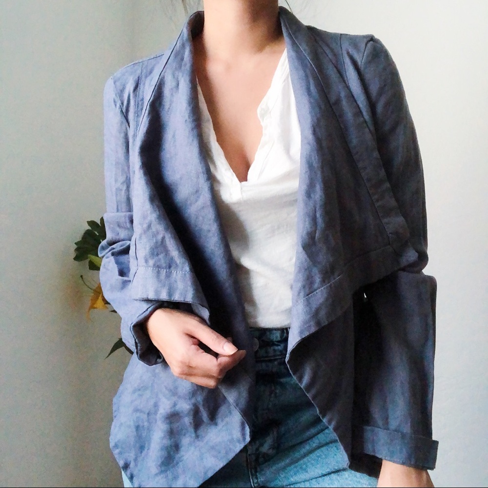 Kut from the Kloth blue drape denim jacket